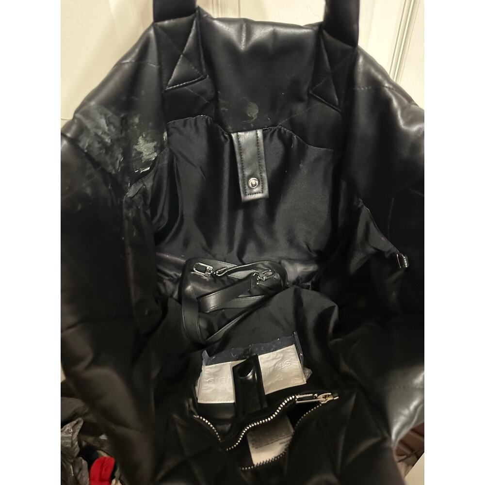 Stand Studio Assante Diamond-quilted puffy tote bag black - Picture 4 of 7
